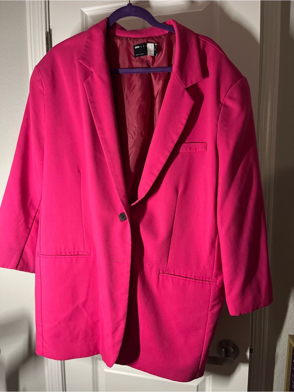 ASOS Oversized Blazer in Bright Pink